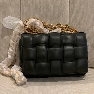 Bottega Veneta Cassette Gold Chain Crossbody